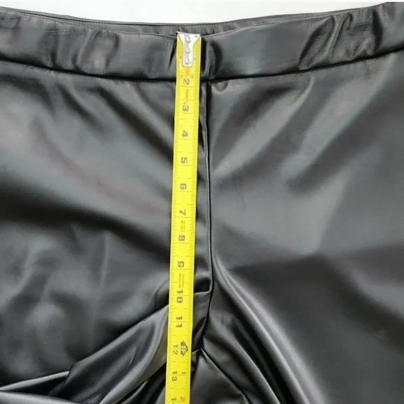 Maison Cinqcent 500 Plus Women's Pull On Pants Black Faux Leather Stretch  Sz 1X - Picture 11 of 11